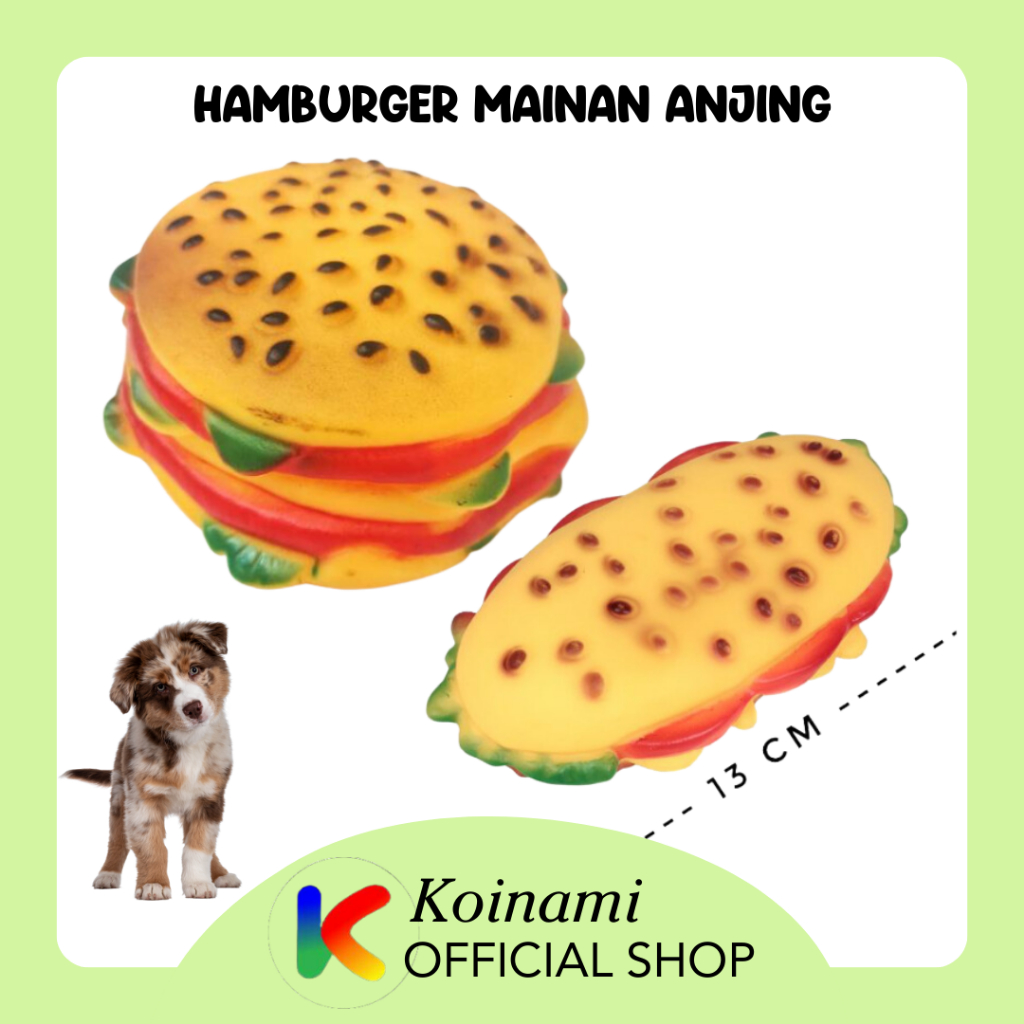 HAMBURGER MAINAN ANJING / MAINAN GIGITAN ANJING / koinami petshoP