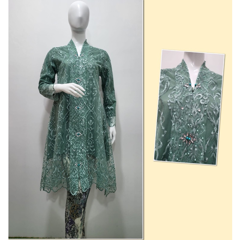 Permata Olshop / Kebaya Floy Tunik Busui Payet / Kebaya Modern / Kebaya Pesta Mewah / Kebaya Busui / Kebaya Kondangan Terbaru