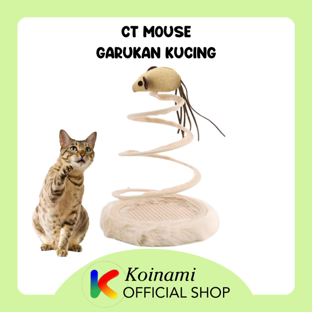 CT Mouse / Garukan Kucing / Mainan Kucing Tikus / Mainan Kucing Tikus Spiral