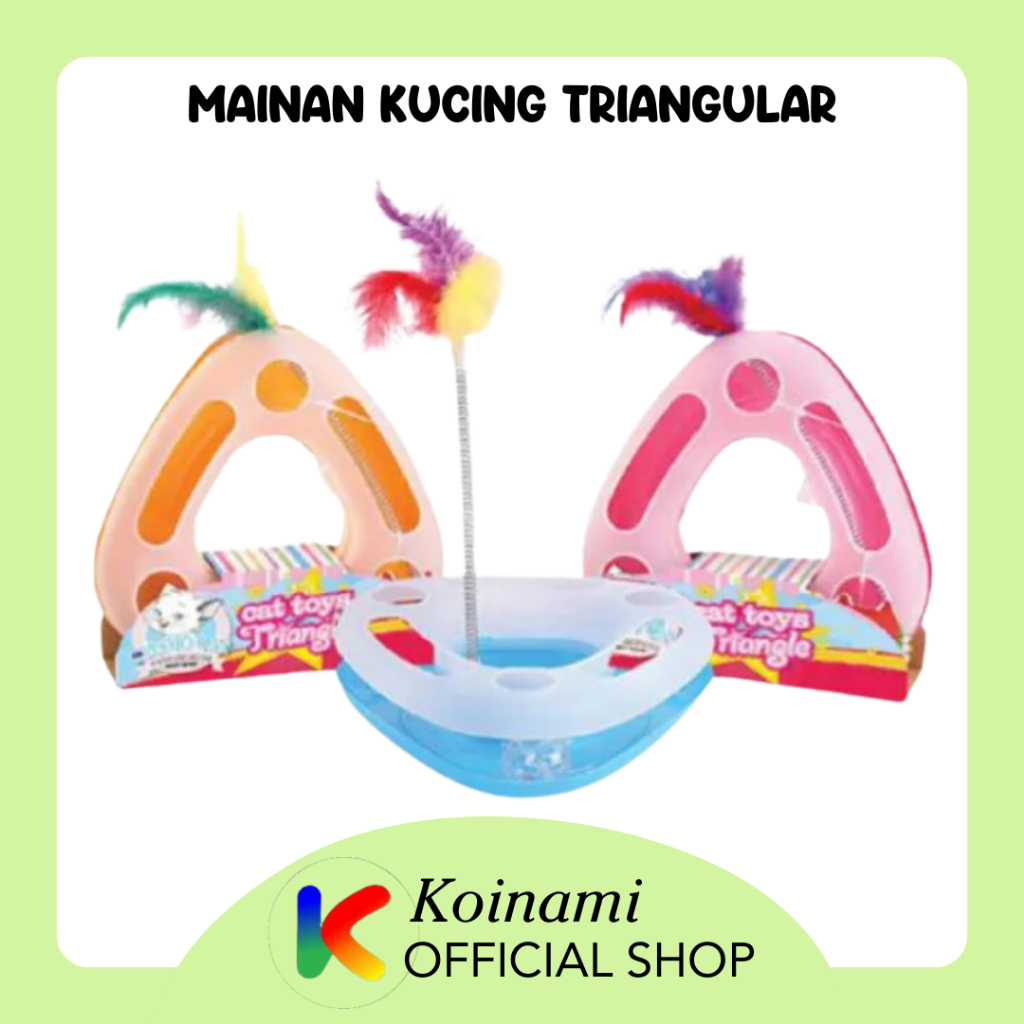 Mainan kucing Triangular Cat Toy / aksesoris kucing / aksesoris kandang kucing / garukan kucing / koinami / petshop