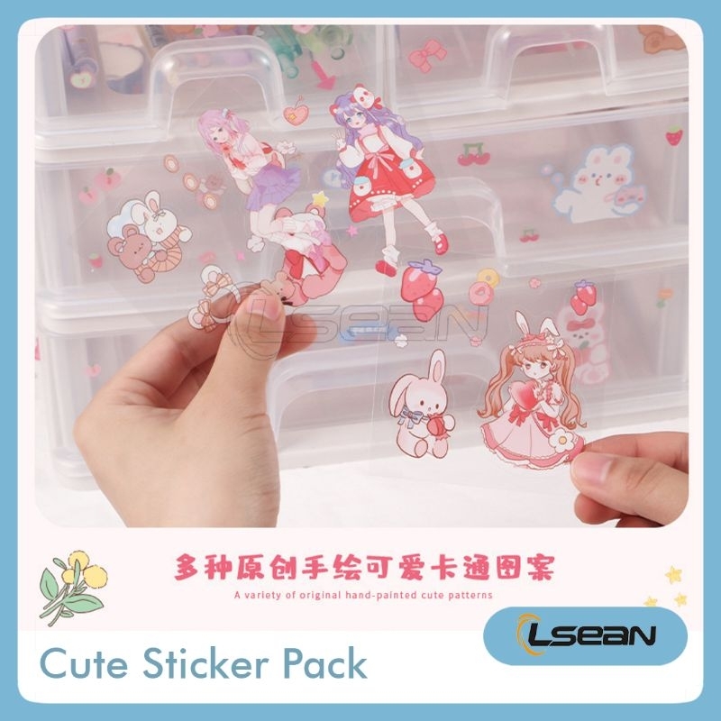 STIKER HIAS GIRL AND ANIME CUTE DECO PACK JOURNAL KOREA 2D WATERPROOF