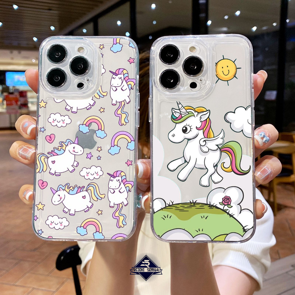 CUSTOM CASE SOFTCASE SILIKON CLEAR BENING UNICORN CUSTOM CASE VIVO Y12 Y16 Y12S Y20 Y21S Y91 Y91C V2