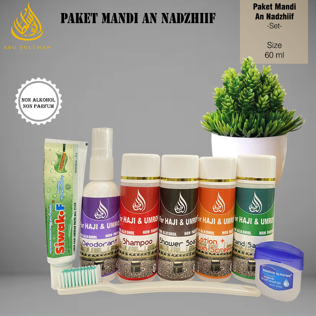 Set Perlengkapan Mandi Haji Umroh Shirin 60 Ml Perlengkapan haji umroh Sabun Arab Toilet Non Alkohol Organizer