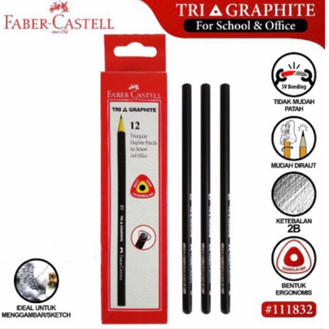 

Pensil 2B Faber Castel Graphite hitam (12pcs)
