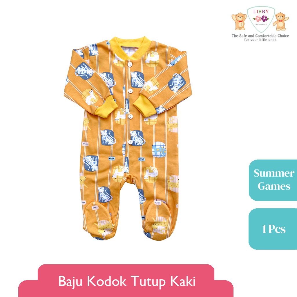 [Size Newborn NB] Libby Jumper Panjang Oblong Tutup Kaki