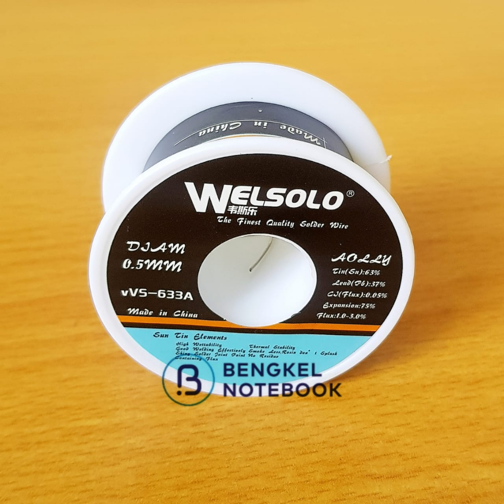 Timah Gulung Welsolo VVS-633A 0.5mm 30g Export Original LUBANG