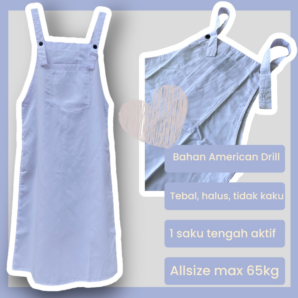 Overoll skirt look bahan drill terbaru