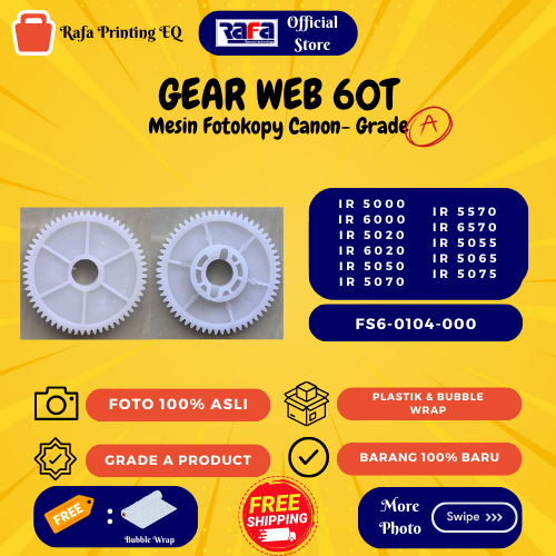 Gear Web 22/60T Mesin Fotocopy Canon IR 5000 6570 5075 Import