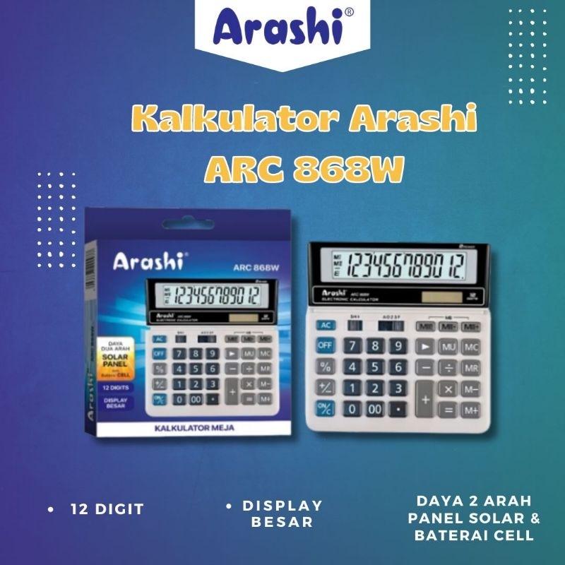 KALKULATOR ARASHI ARC 512A,ARC512B,ARC512W,ARC868W,ARC9914W