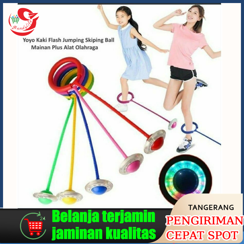 Mainan Yoyo Kaki/Jumpball Yoyo Flash/Mainan Anak Hulahup