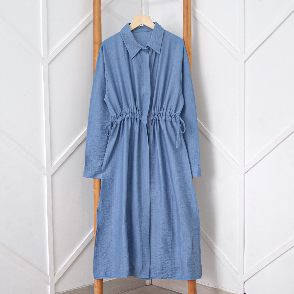 SERINA MIDI DRESS / FLOTTILICOUS / TUNIK POLO LINEN OVERSIZE