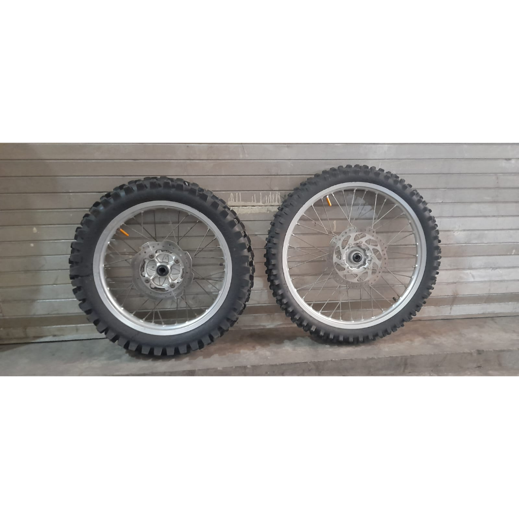 VELG SET BAN TRAIL ORIGINAL CRF KLX  COPOTAN TINGGAL PASANG