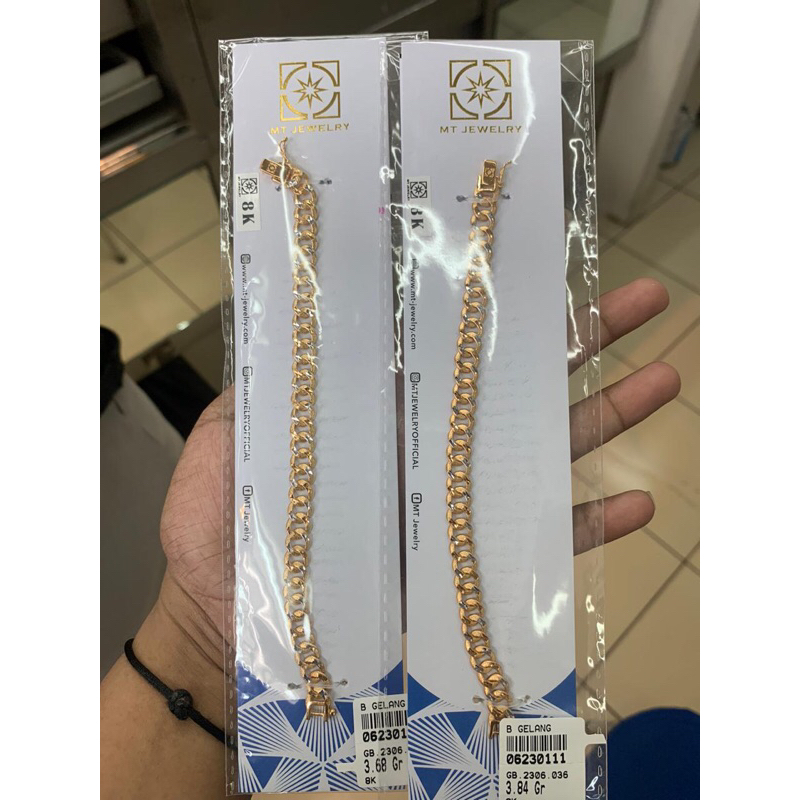 Gelang sisik naga fashion ringan mt kadar 375/8k panjang 16cm