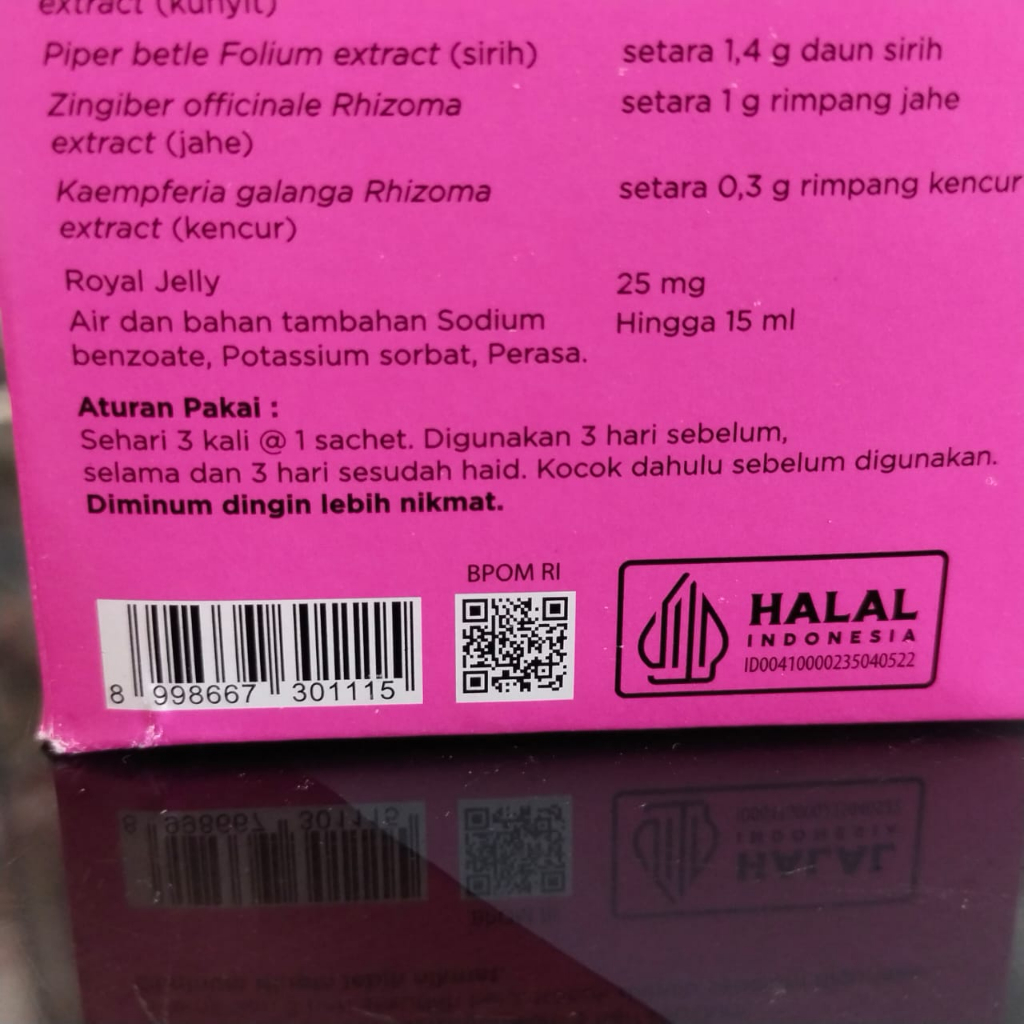 FEMINAX LANCAR HAID 1 SACH @15ML obat pereda nyeri haid feminax