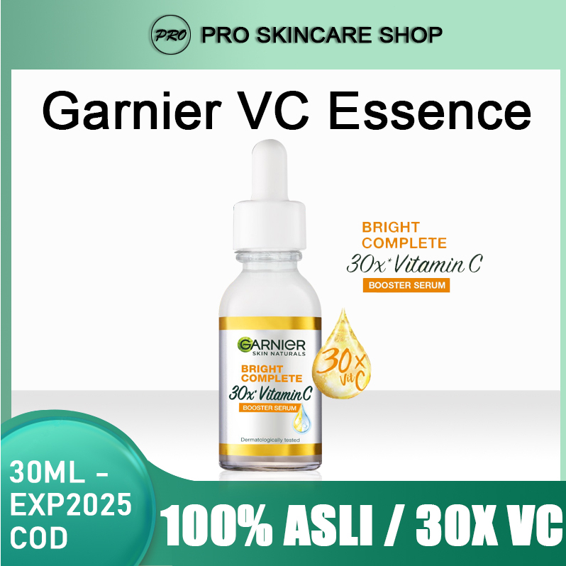 Garnier Serum Bright Complete Vitamin C 30x Booster Serum Single 30ml - Pemutih Kulit Mencerahkan Brightening Flek Hitam