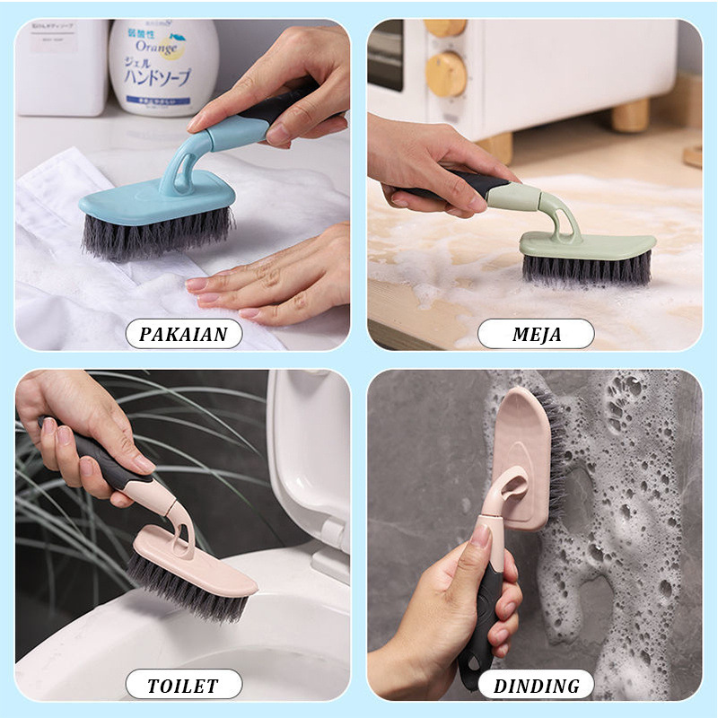 Sikat Pembersih Lantai Dinding Kamar Mandi Baju Bathroom Brush With Handle