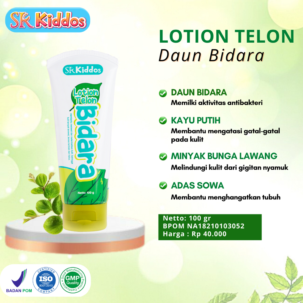 SR12 Kiddos Lotion Telon Daun Bidara Anti Nyamuk Menghangatkan Tubuh Antibakterial