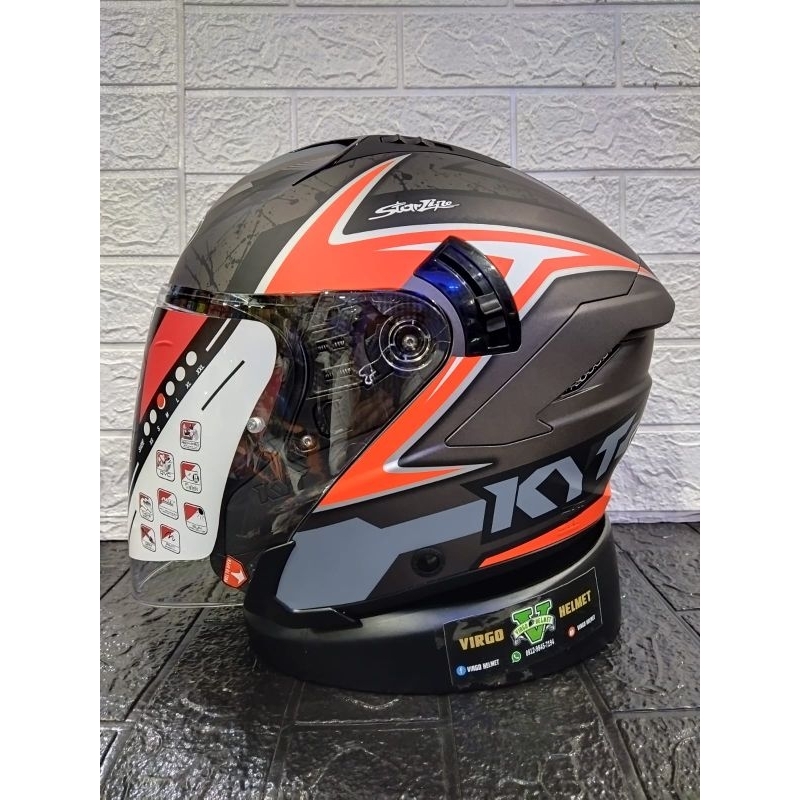 HELM KYT NFJ ATTITUDE MATT ANTHRACIT RED