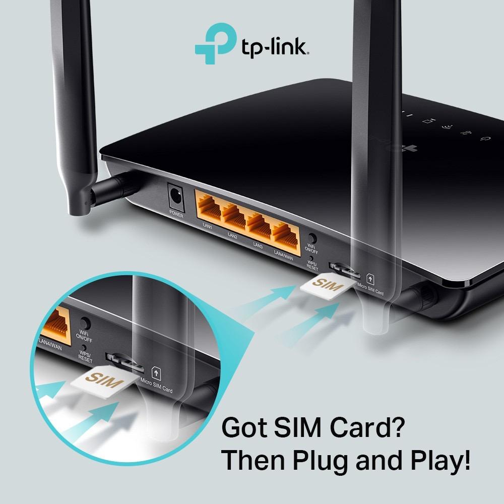 Tp-link TL-MR6400 4G LTE Router 300 Mbps Wireless 4G Modem TL MR6400