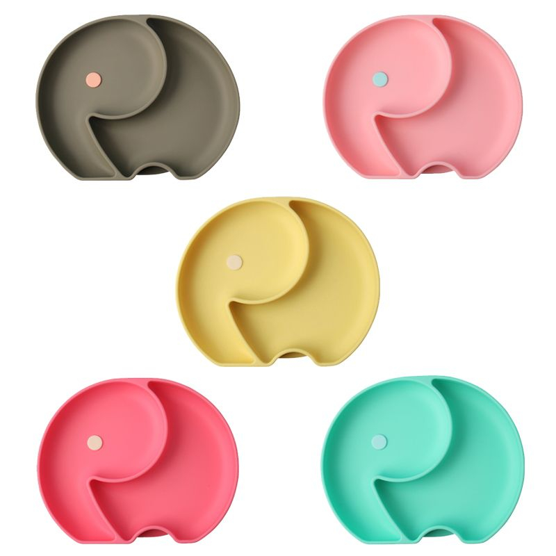 T24 - Keola Premium Silicone Suction  Elephant Plate | Piring Tempat Makan Anak Bayi Silicone Food Grade | Mpasi Anak