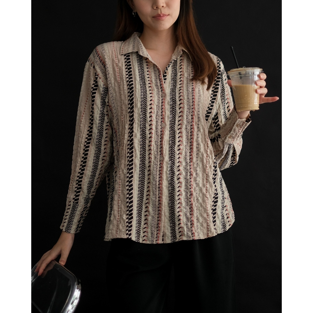 Myrubylicious WAFIYA SHIRT KODE BN2522 | KEMEJA | KEMEJA WANITA | KEMEJA LENGAN PANJANG | KEMEJA MOTIF