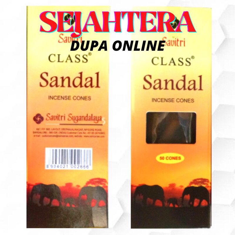 Dupa Kerucut Savitri 50pcs “SANDAL” Kotak Natural