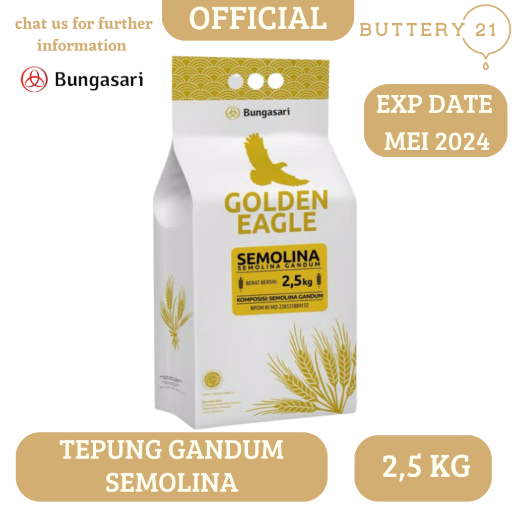 GOLDEN EAGLE SEMOLINA TEPUNG GANDUM 2.5 KG