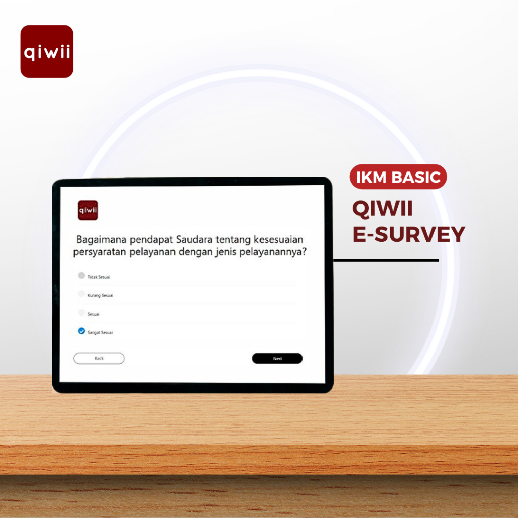 Aplikasi Qiwii E-Survey IKM - Basic (Survei indeks kepuasan masyarakat mengikuti pedoman Permen PAN 