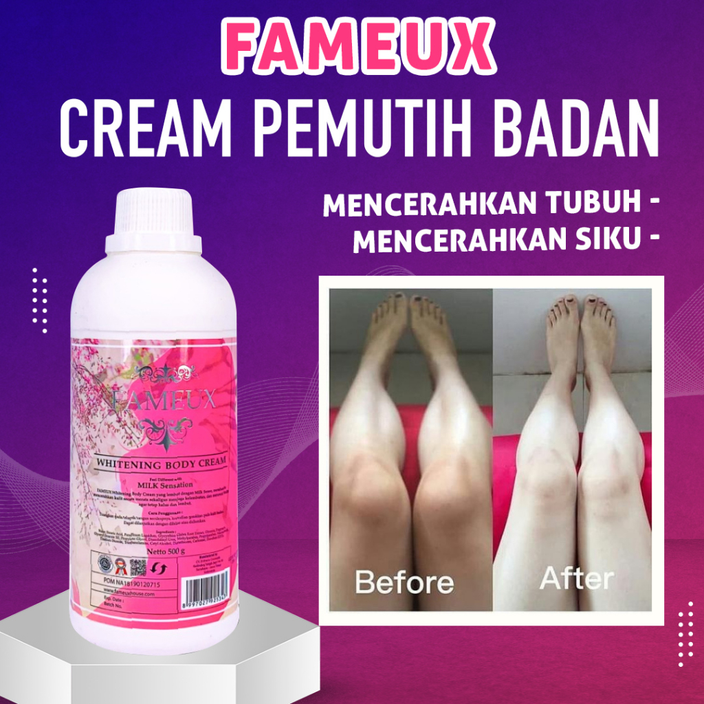 MADAME  FAMEUX WHITENING BODY CREAM - WITH NIACINAMIDE MILK SENSATION ORIGINAL