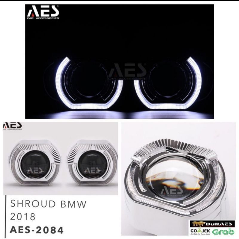 Shroud Projie Projector Biled HID AES BMW Style 2.5 Inchi / 3 Inchi / Shroud Bmw 2,5 in klasik