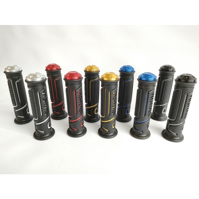 HANDGRIP GRIP JALU THOR AGRAS HANDFAT HANFAT KARET BINTIK BULU JALU ALMINI CNC MODEL THOR UNIVERSAL SEMUA MOTOR BISA