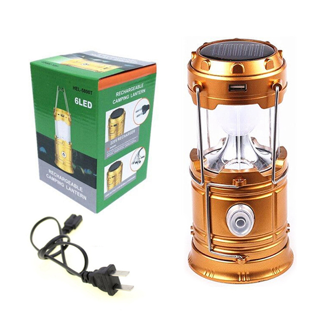 * MKA *  LAMPU CAMPING SENTER + LANTERN 6 LED TENAGA SURYA BISA BUAT POWER BANK / LAMPU CAMPING LENTERA SOLAR 6 LED