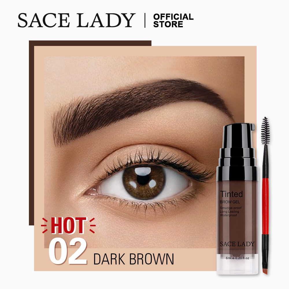 【BPOM】SACE LADY Eyebrow Cream Gel Waterproof Longlasting Pensil Alis-kosmetik Mata