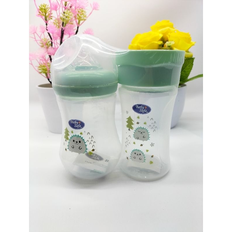 Botol Susu Baby Safe Wide Neck+ Botol Container Multi Fungsi/Botol Twin Baby Safe 250 Ml WNC3