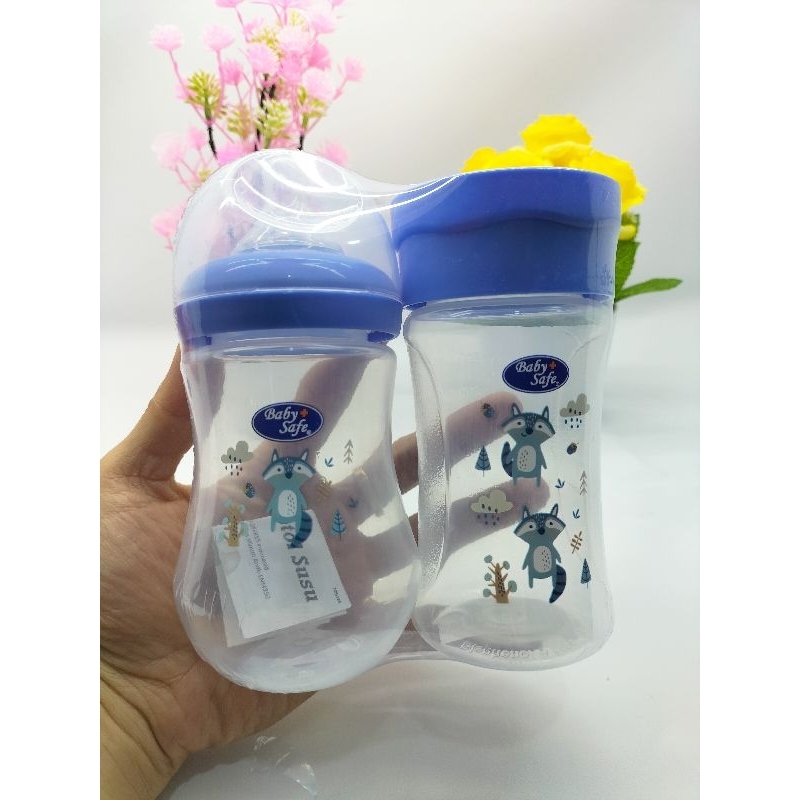 Botol Susu Baby Safe Wide Neck+ Botol Container Multi Fungsi/Botol Twin Baby Safe 250 Ml WNC3