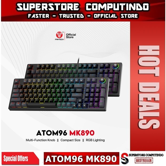 Fantech ATOM96 MK890 RGB Keyboard Gaming Mechanical Full Size