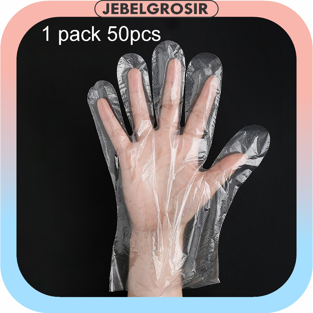 1 Pack Sarung Tangan Plastik Isi 20 Pcs Food Grade