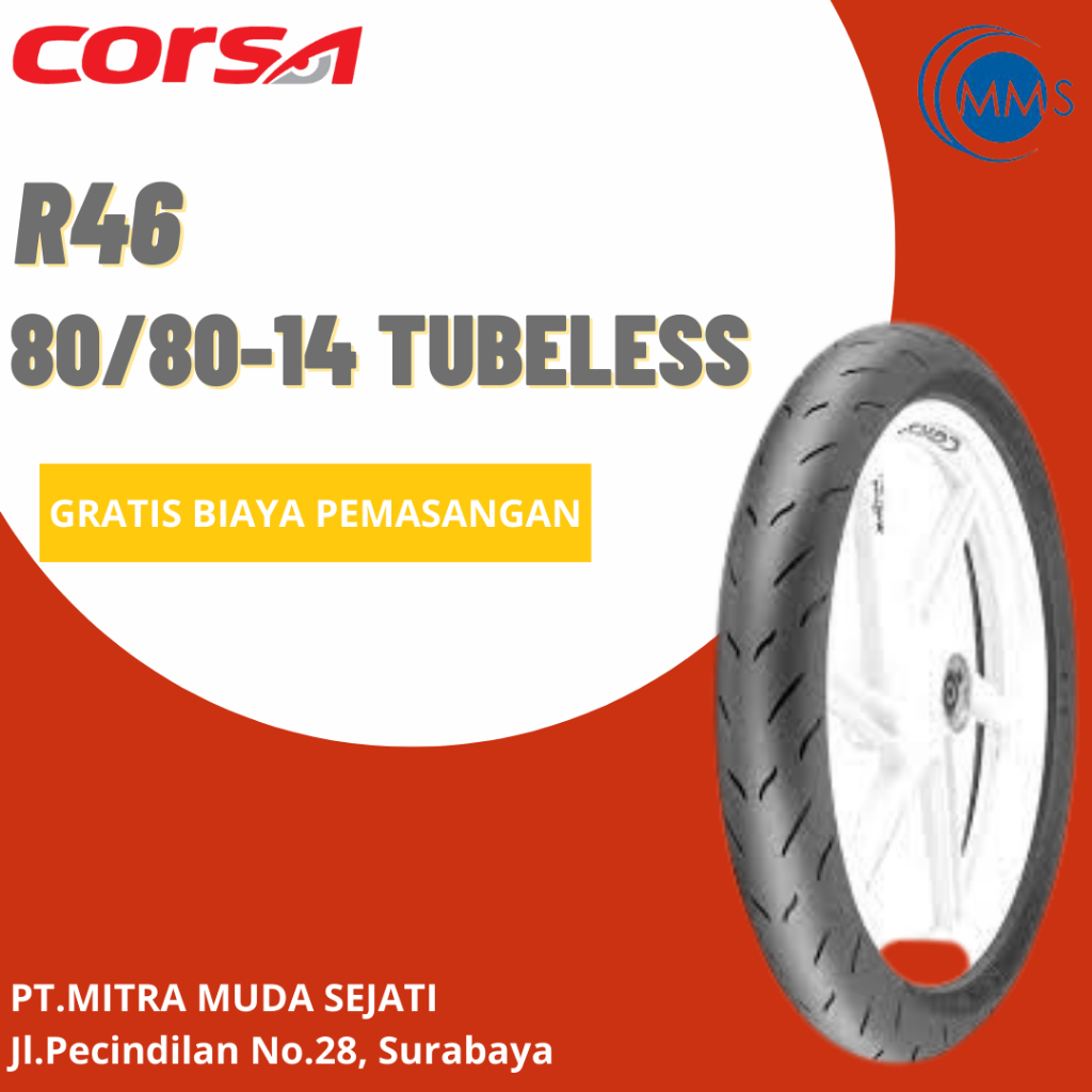 BAN MOTOR CORSA R46 80/80-14 TUBELESS