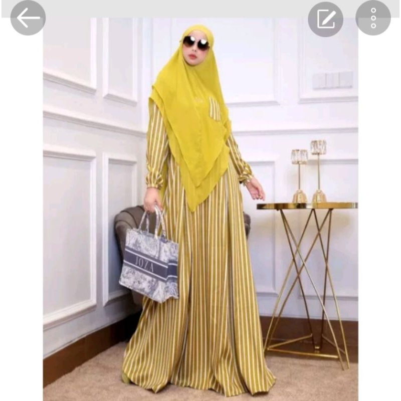 Khimar warna lime by Joza arina