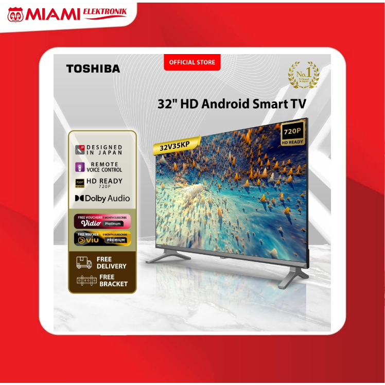 Toshiba 32V35KP LED TV - HD Smart Android 32&quot; [FREE BRACKET]