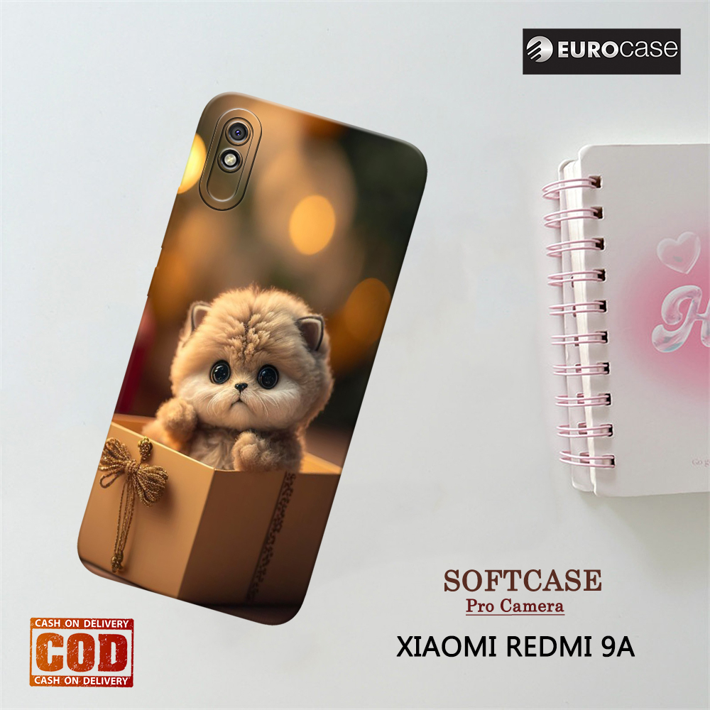 Casing Hp Xiaomi Redmi 9A - Fashion Case Kucing - Soft Case Hp Xiaomi Redmi 9A Terbaru - Kesing Hp X