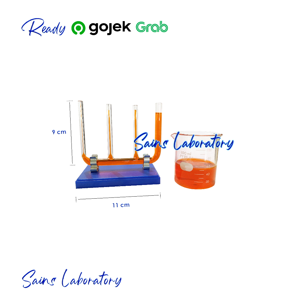 Bejana Kapiler Capillary Vessels Pipa Kaca Kapiler Kapilaritas Asas Bejana Percobaan Fisika