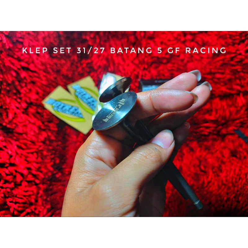 KLEP SET 31/27 BATANG 5MM GF RACING- BOYRENK RACING CONCEPT