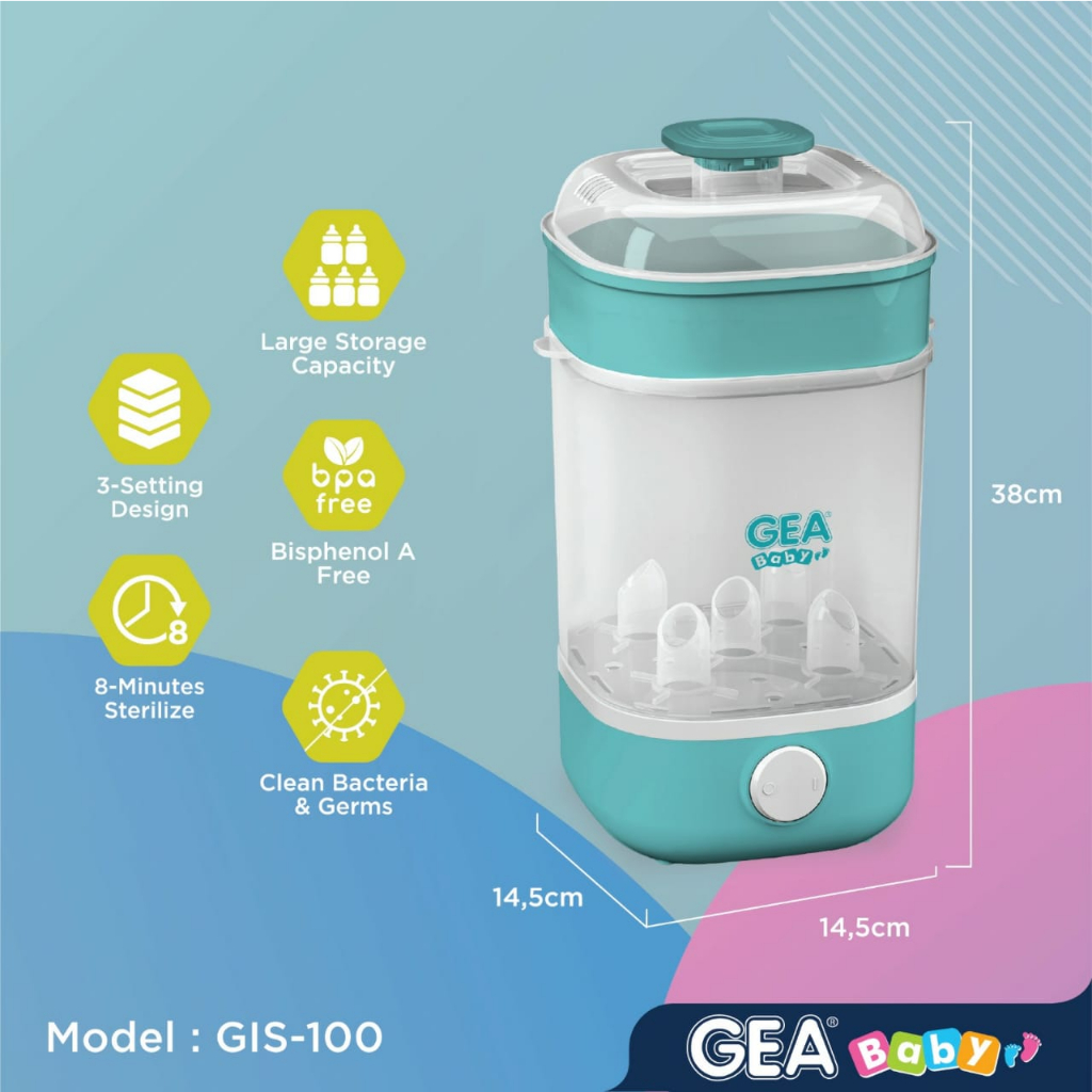 GEA Baby Instant Steam Sterilizer GIS-100 / sterilisasi uap / steril botol bayi