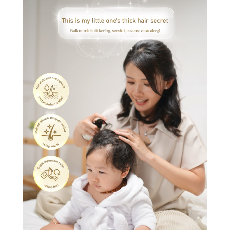 Moell Hair Lotion 100 ml Moell Nourish Hair Everyday Penebal Rambut Anak