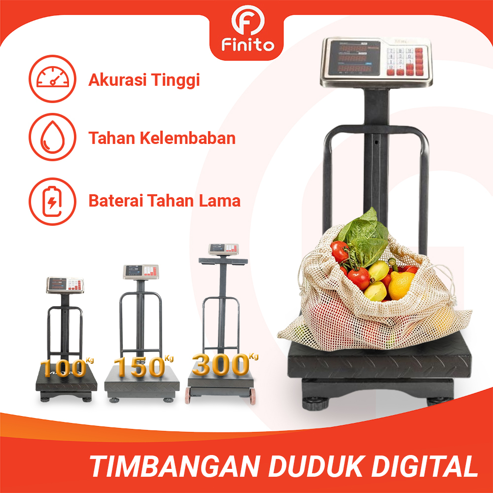 Timbangan Duduk Digital 150kg/300kg Matrix 2 Layar Ukuran Plat 40*50 //Garansi 1 Tahun