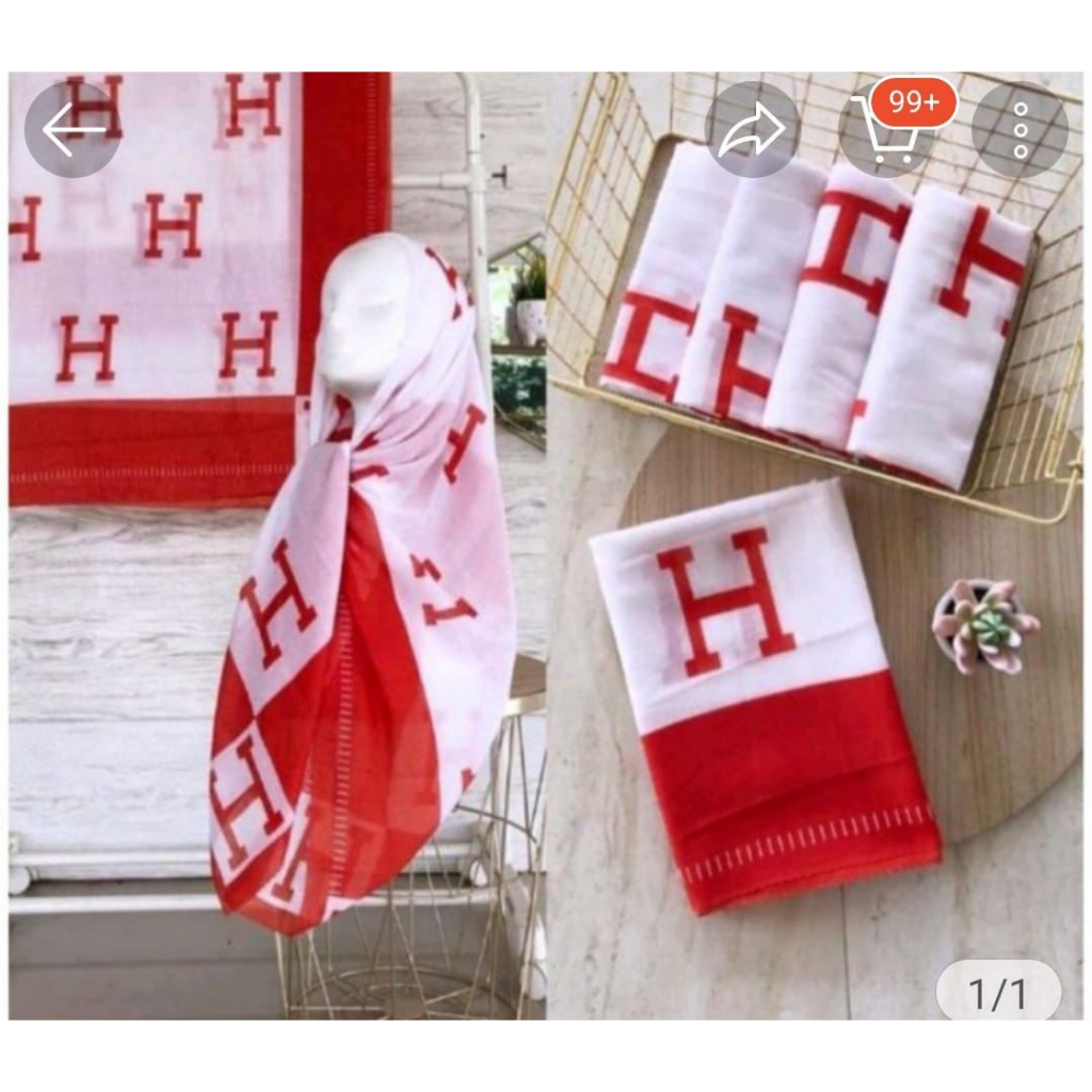 (COD) HIJAB/JILBAB/KERUDUNG VOAL MOTIF PREMIUM TERLARIS/TERMURAH