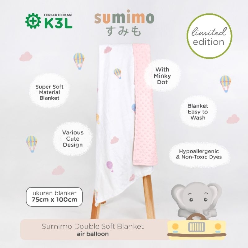 Sumimo Double Soft Newborn Blanket (Motif Random) - Selimut Bayi