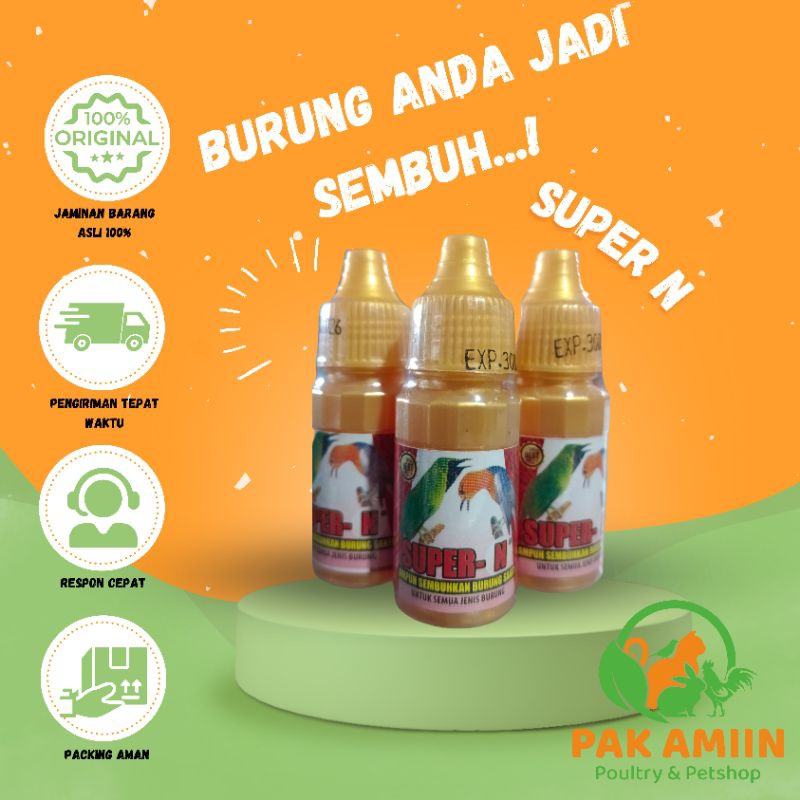 Super N Obat Burung Sakit Super-N Pertolongan Pertama Burung Sakit