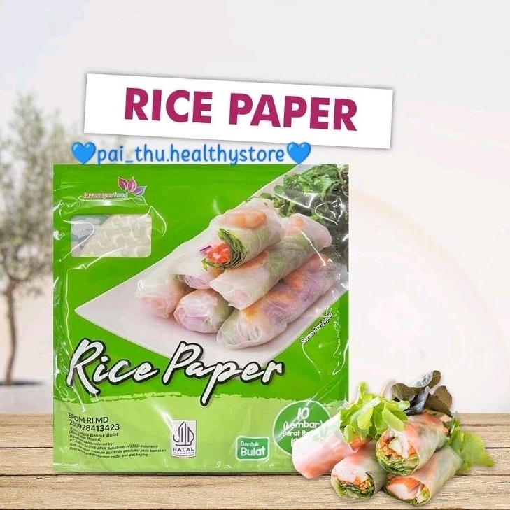 

Banh Trang Rice Paper HALAL- Kulit Lumpia Vietnam 22cm Bulat & Segi @100gr (10lembar)/sachet